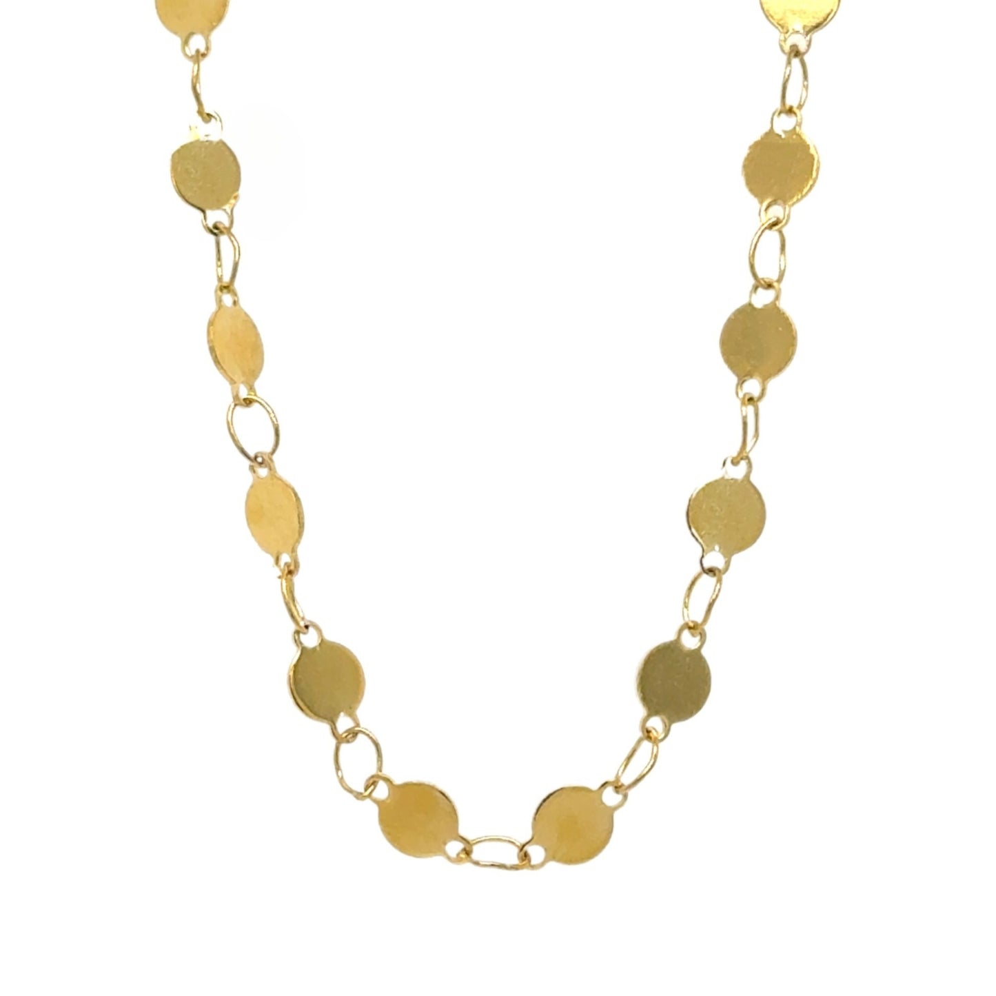 Lovely small disc chain necklace