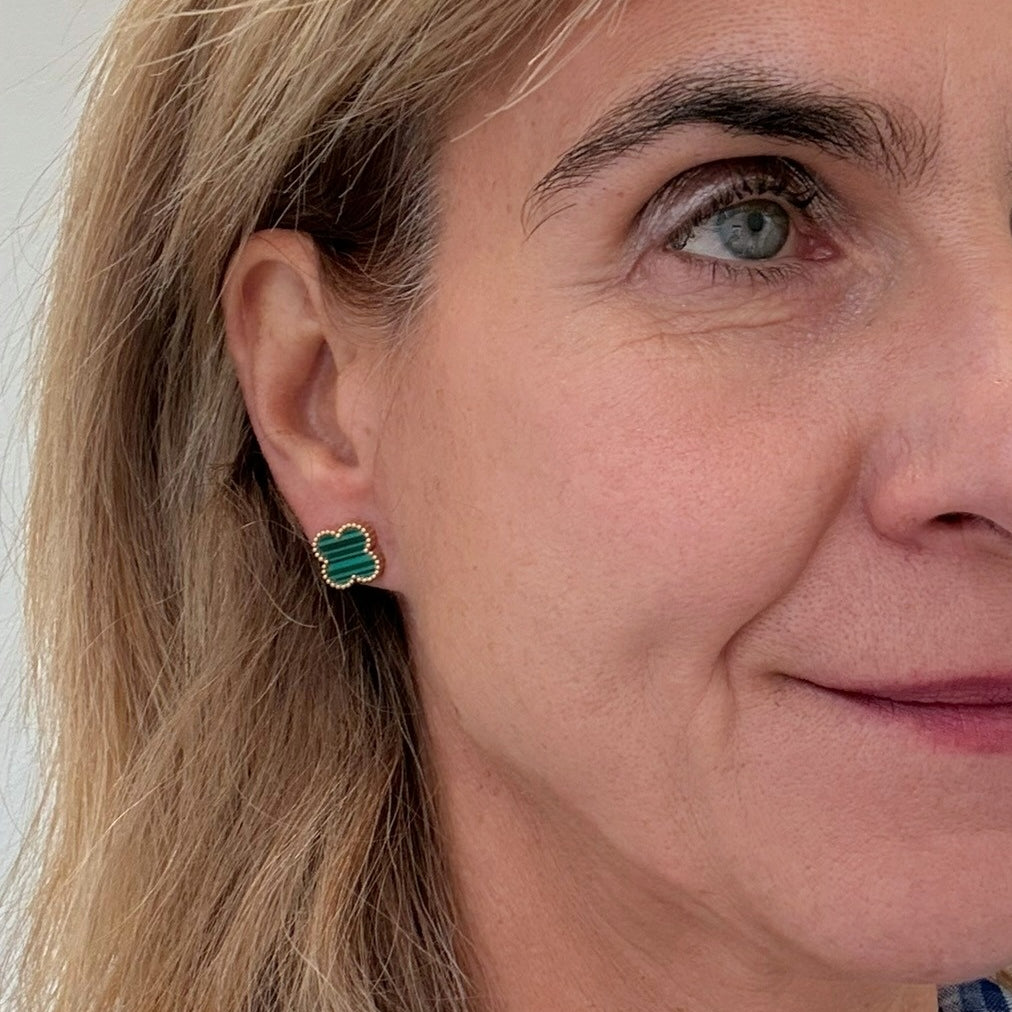 Studs with Green Clovers