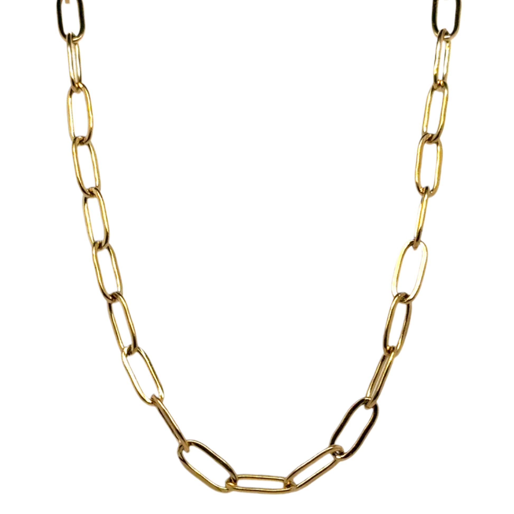 gold paperclip chain necklace