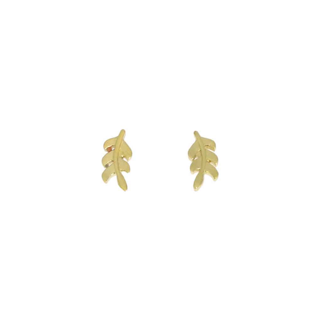 Small fern leaf earrings