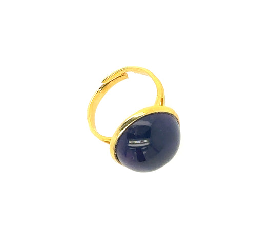 gold plated ring with Amethyst gemstone