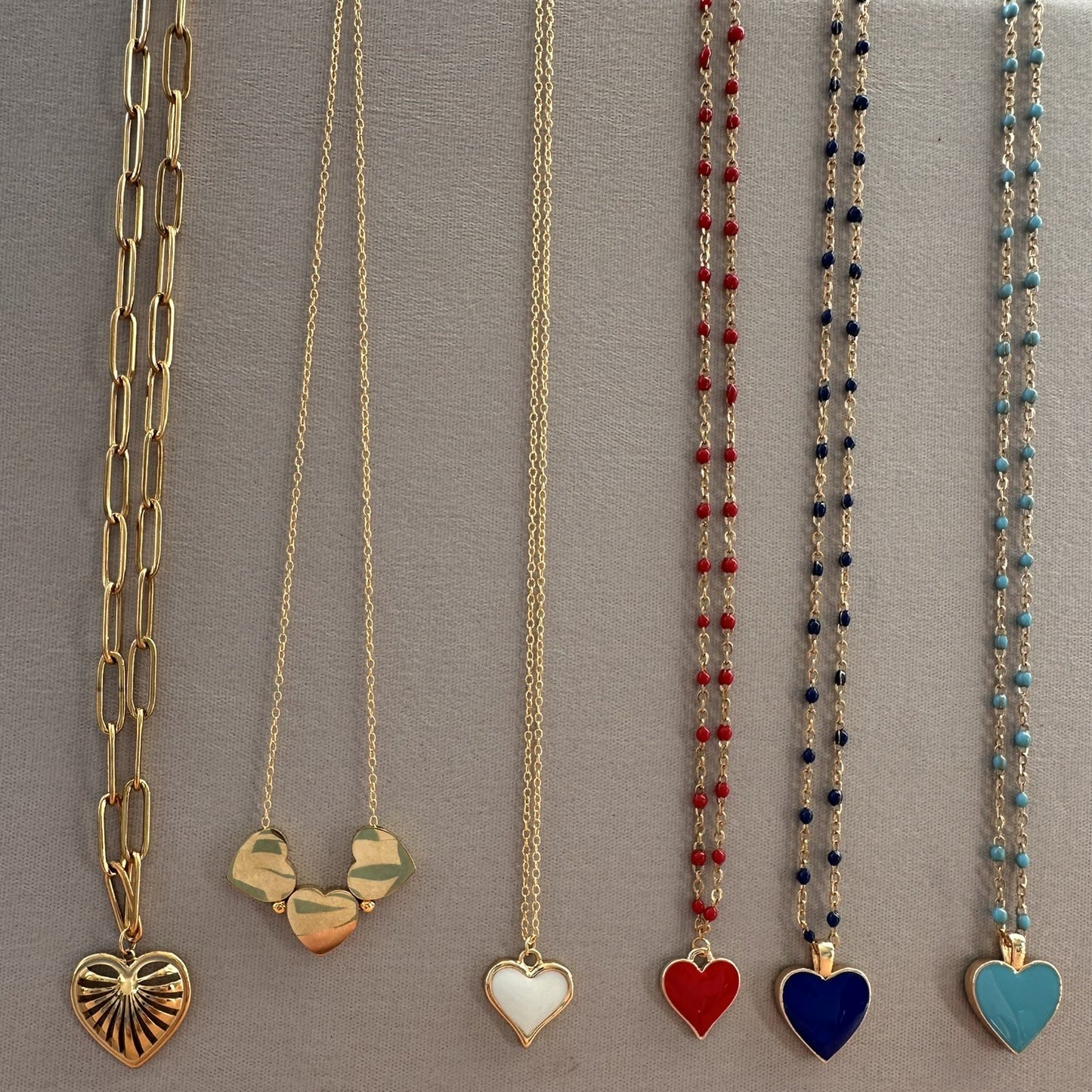 heart charm necklaces 