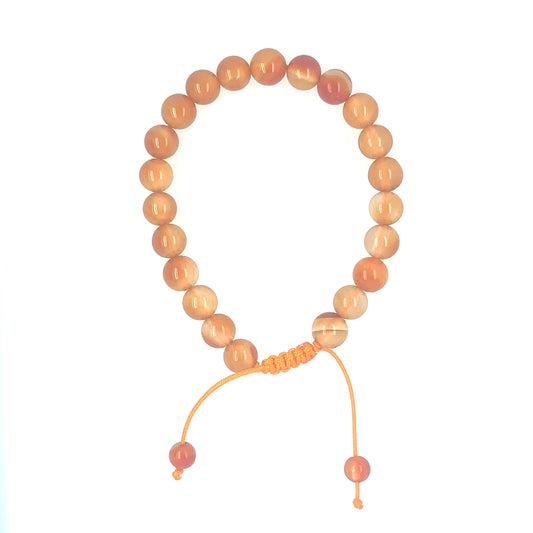 Carnelian round gemstone bracelet