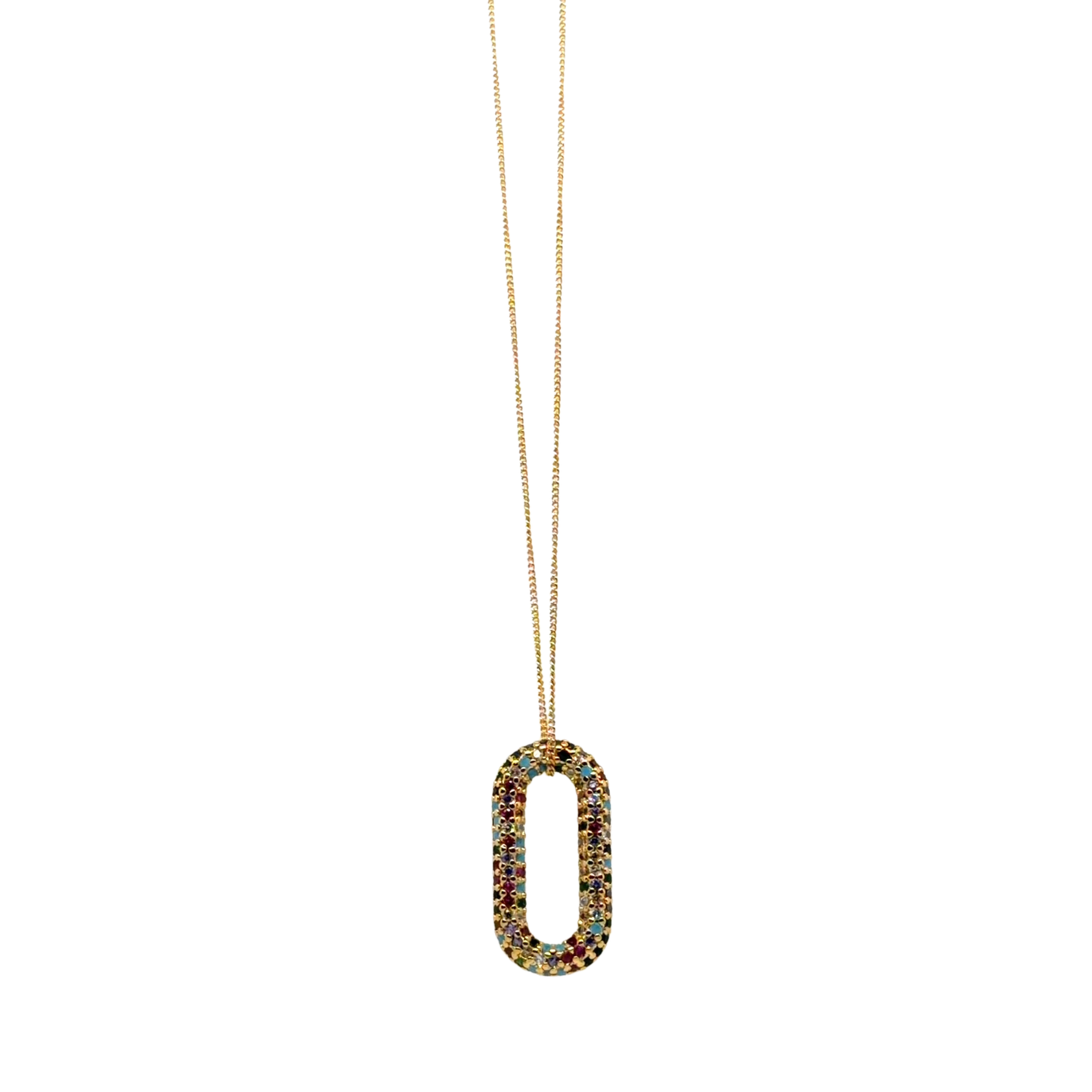necklace with oval charm