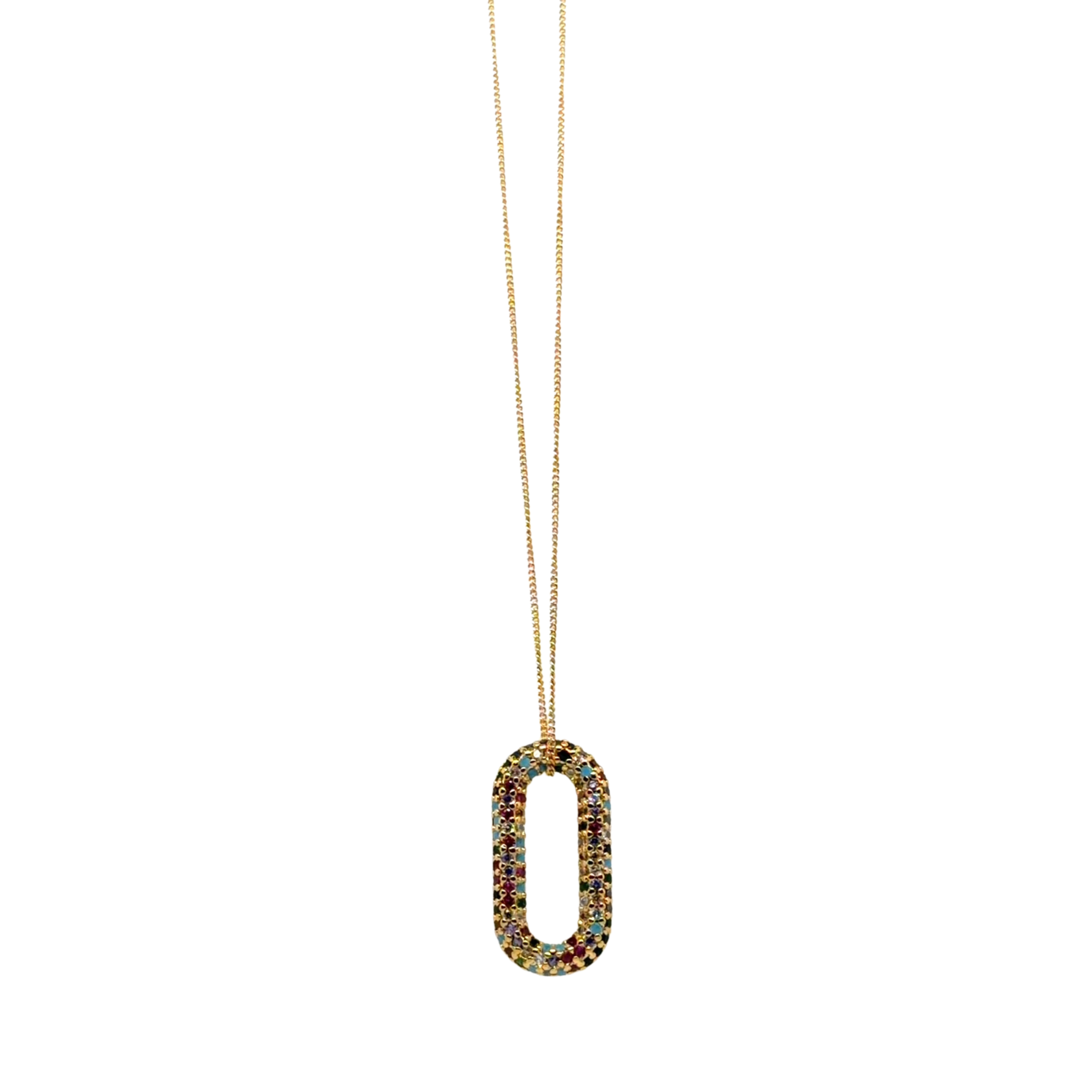 necklace with oval charm