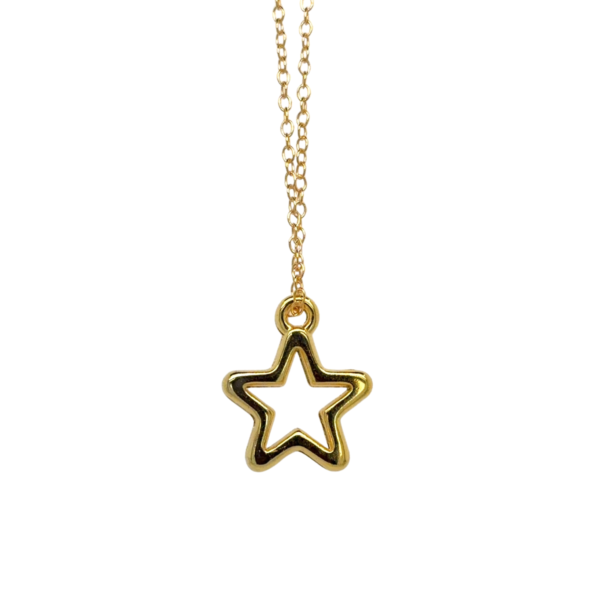 Gold necklace with star  charm