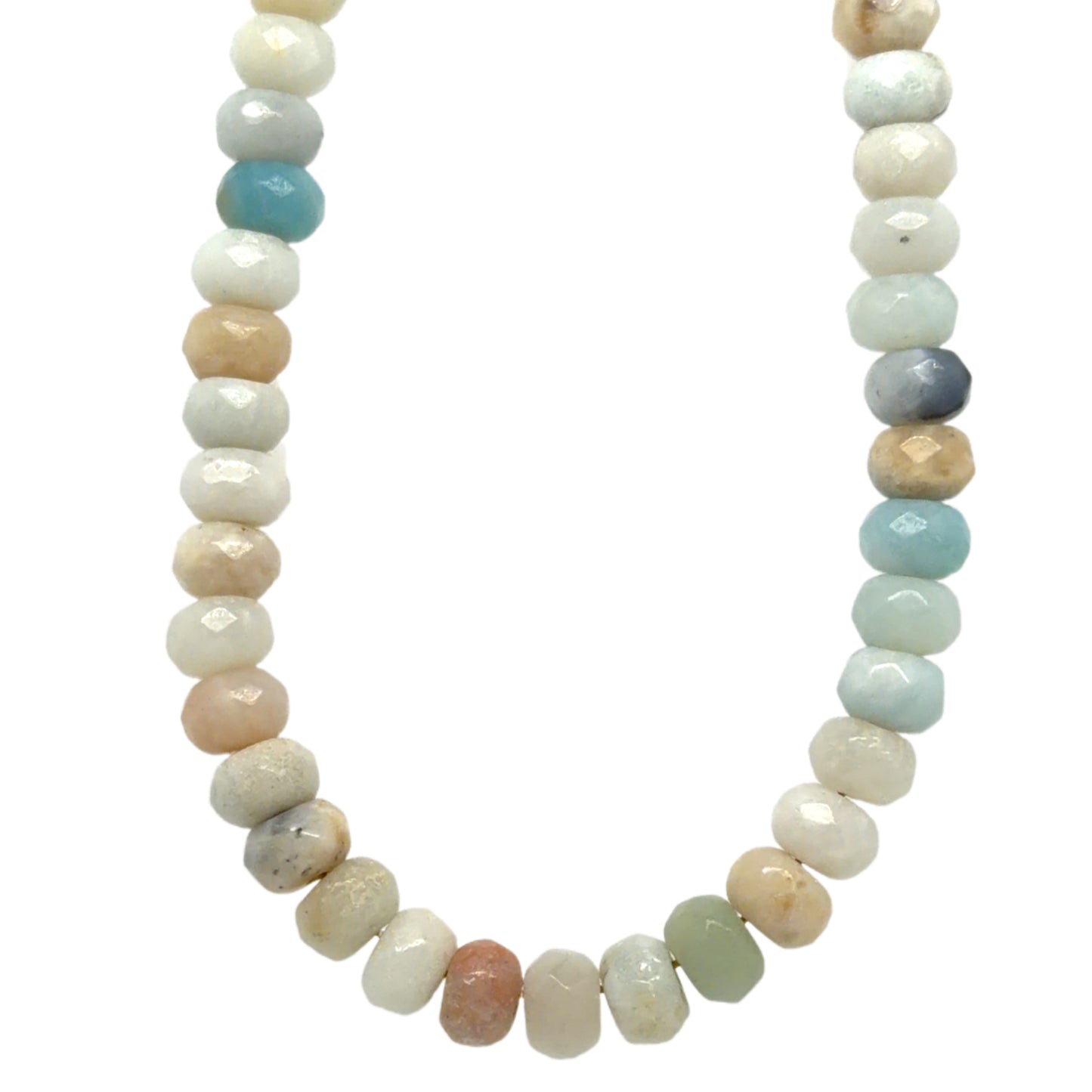 beige and green stone bead necklace 