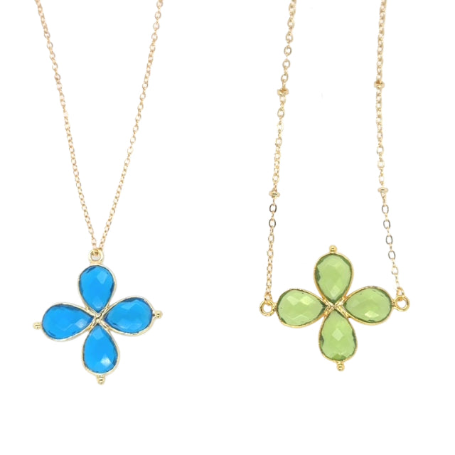 Four petal flower necklaces