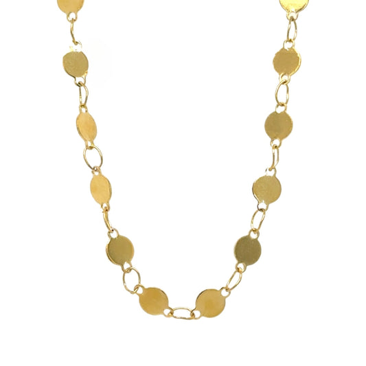 Lovely small disc chain necklace
