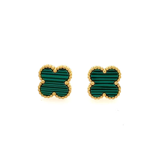 Studs with Green Clovers