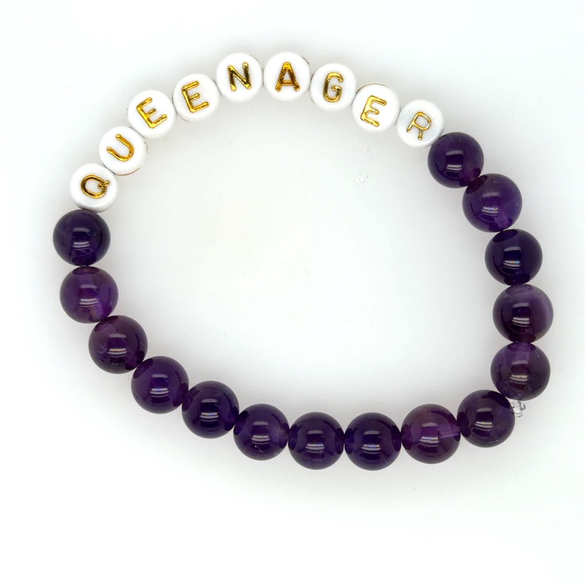 Queenager Bracelets with White Letters