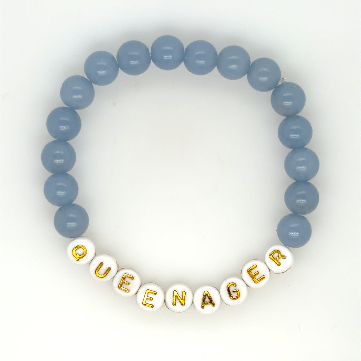 Queenager Bracelets with White Letters