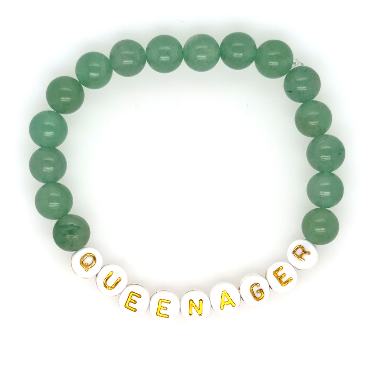 Queenager Bracelets with White Letters