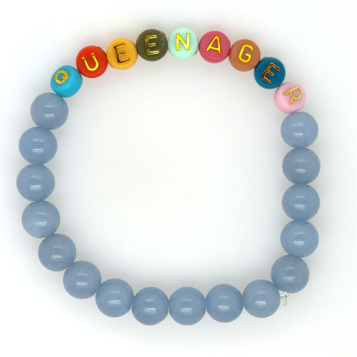 Queenager Bracelets with Rainbow Letters