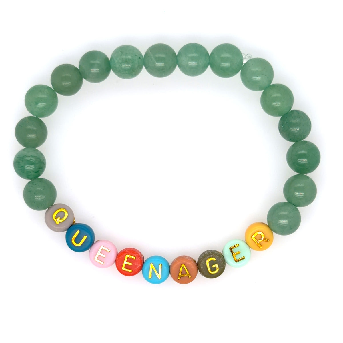 Queenager Bracelets with Rainbow Letters