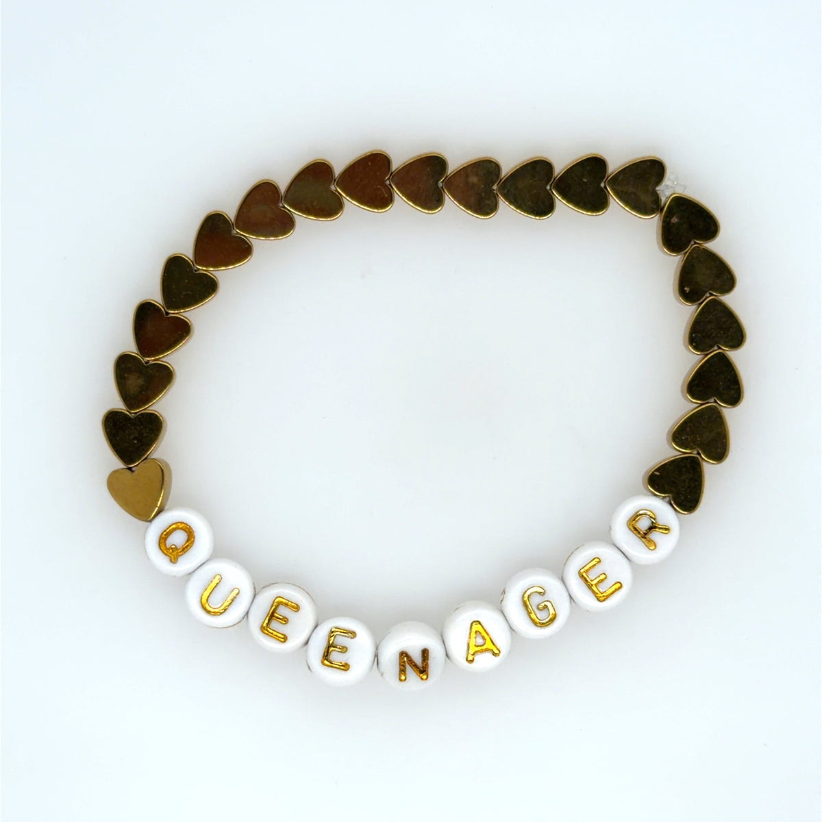 Queenager Bracelets with White Letters