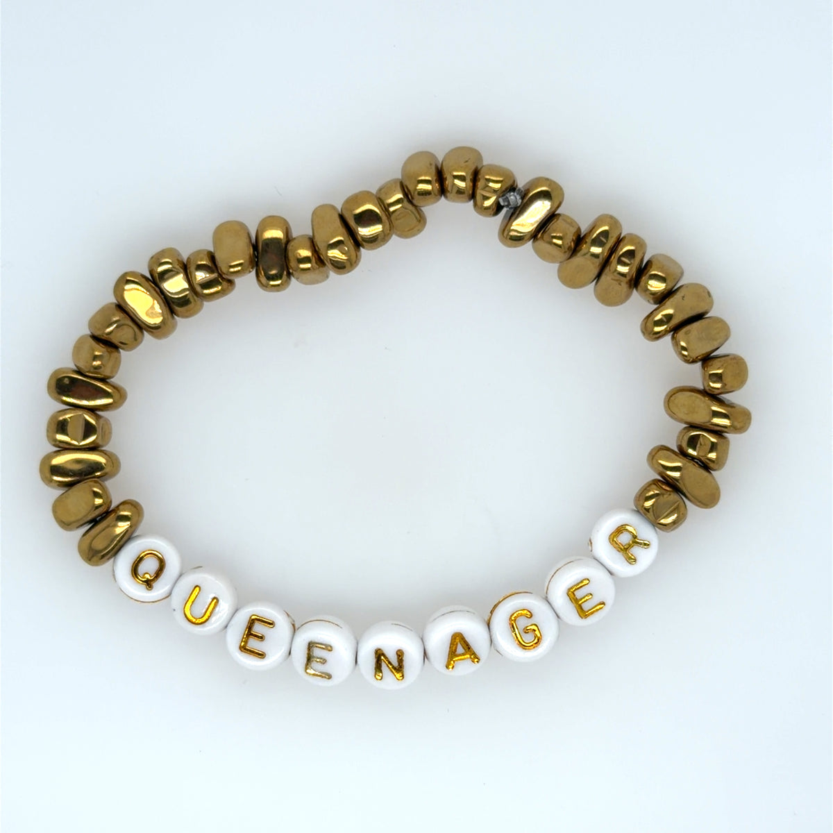 Queenager Bracelets with White Letters
