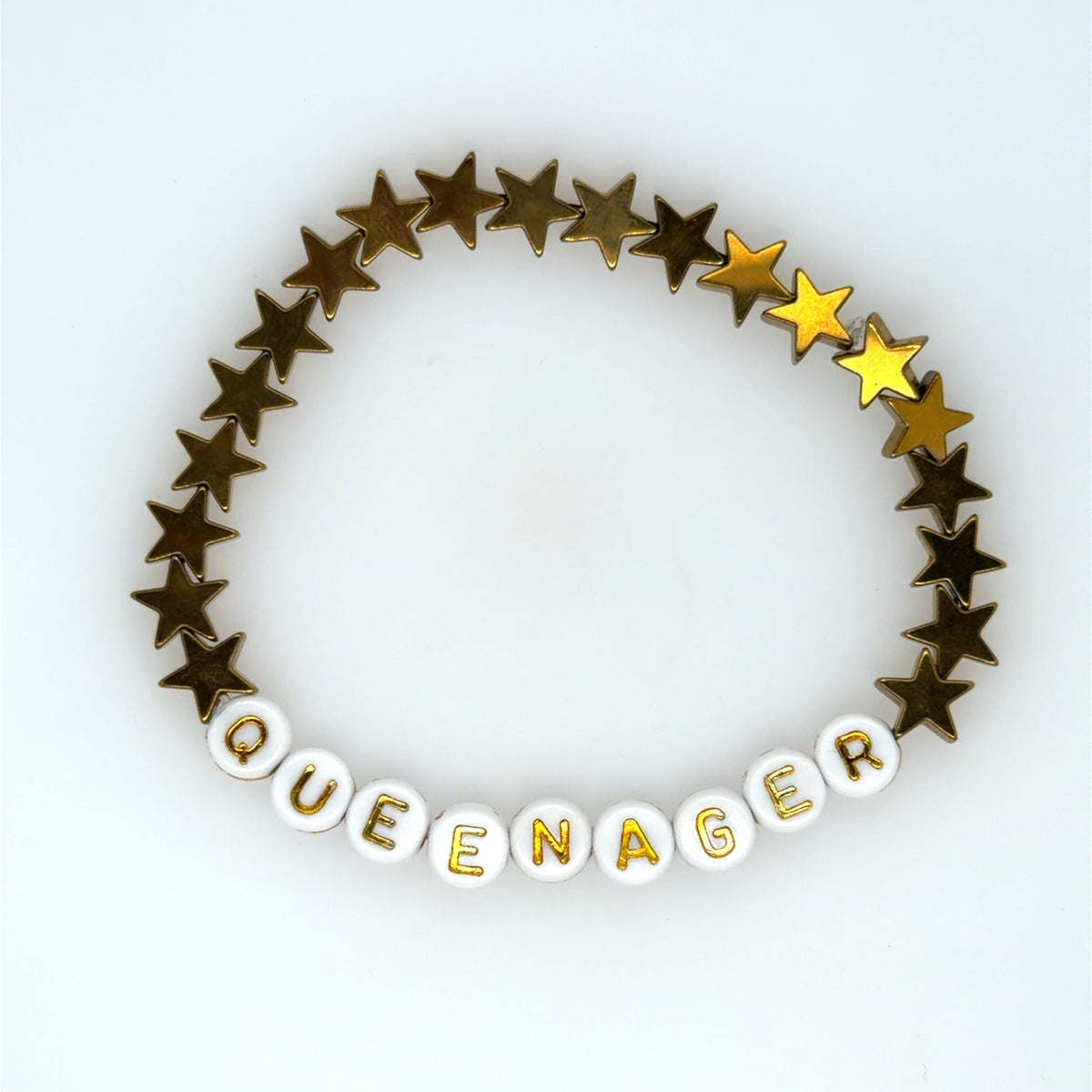 Queenager Bracelets with White Letters