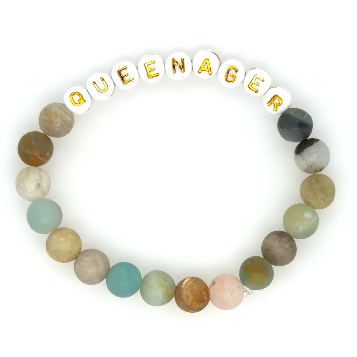 Queenager Bracelets with White Letters
