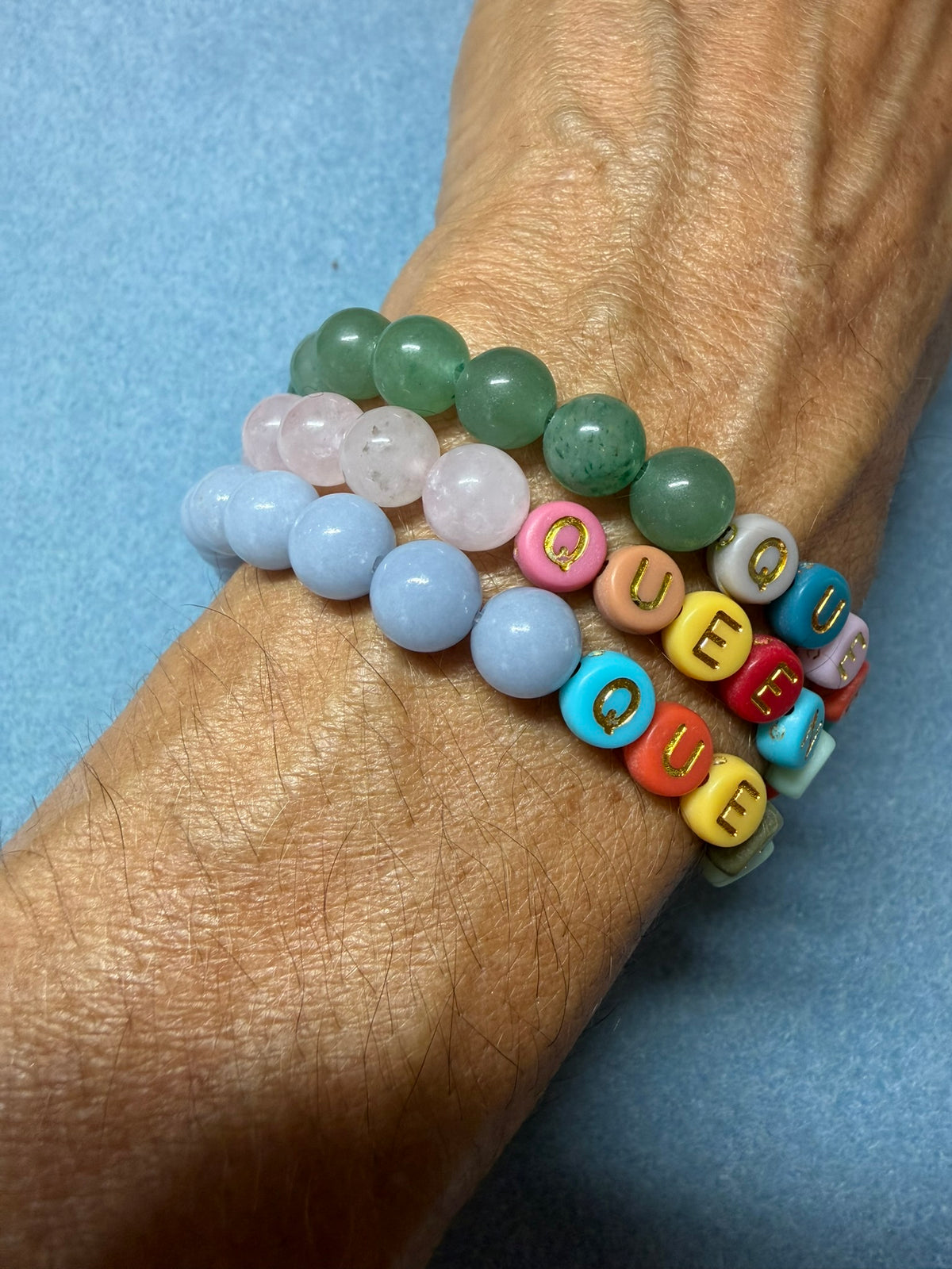 Queenager Bracelets with White Letters