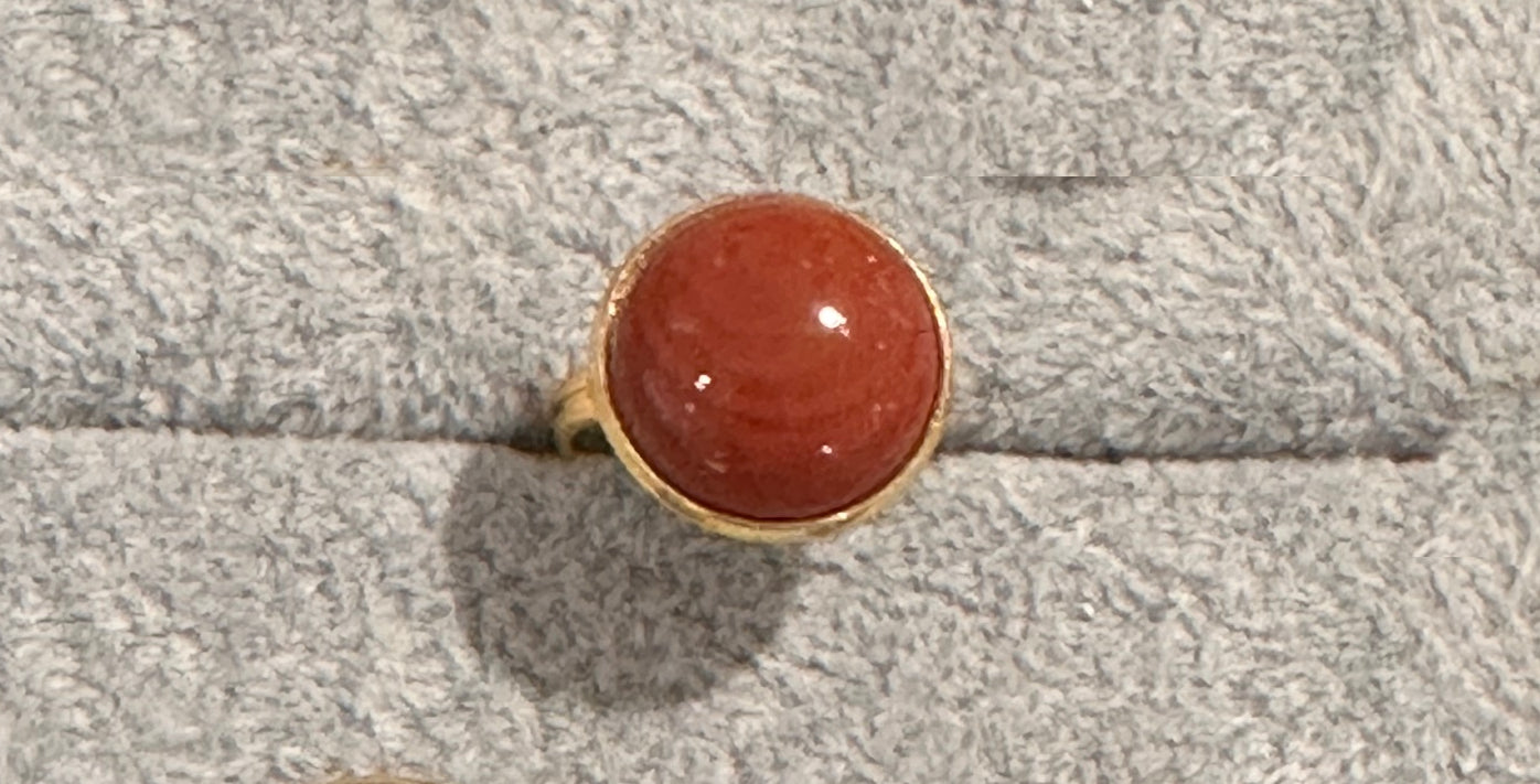 Ring with Red Jasper Gemstone