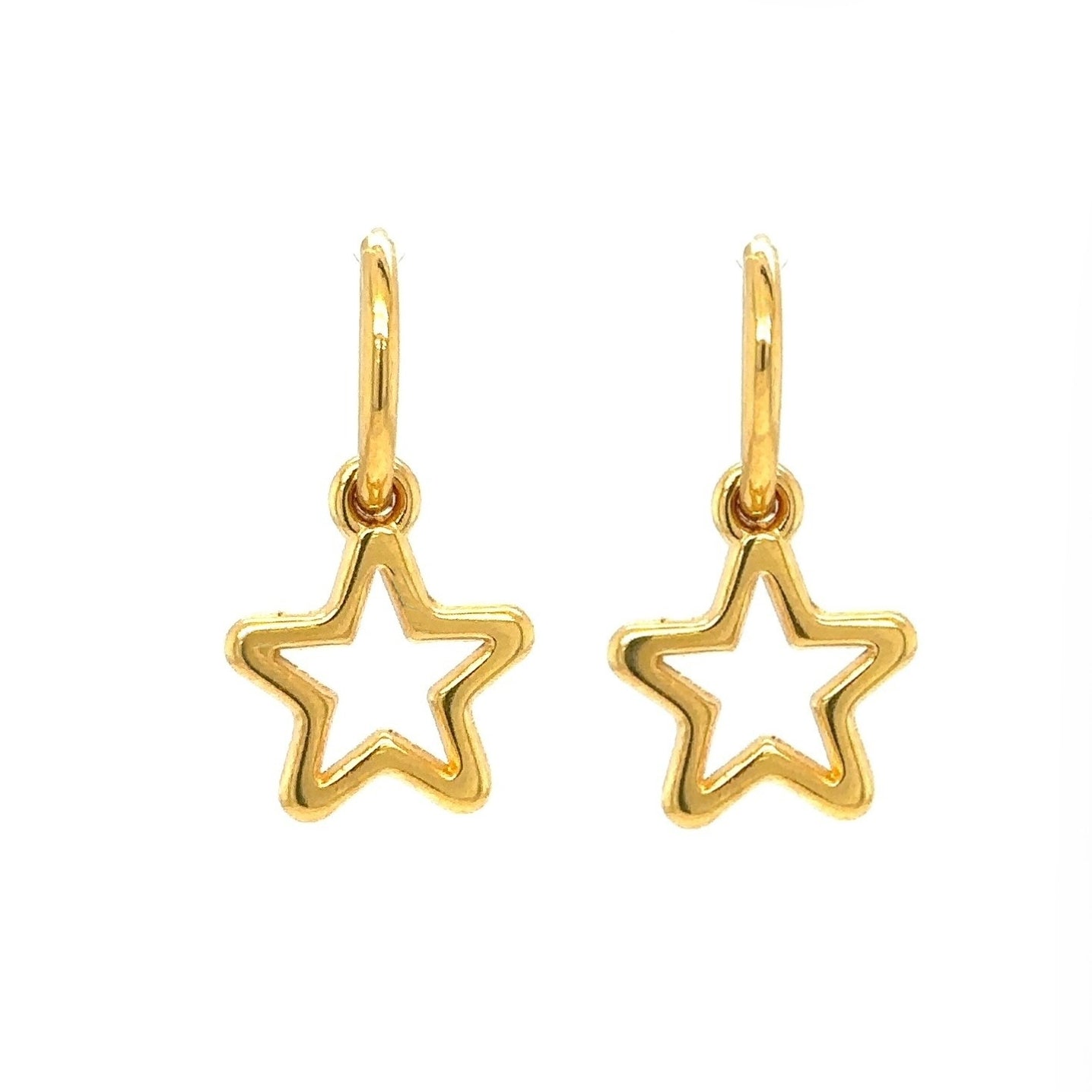 Hoop earrings with star charm