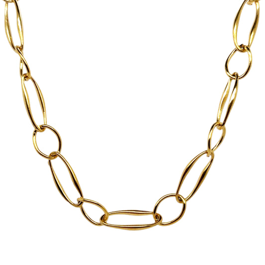 Gorgeous necklace with different size oval links