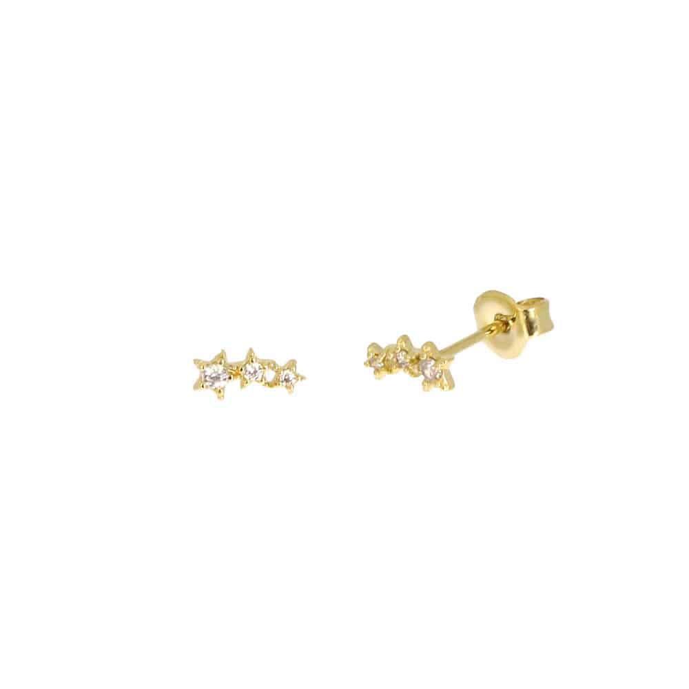 Tiny earrings with sparkly stars