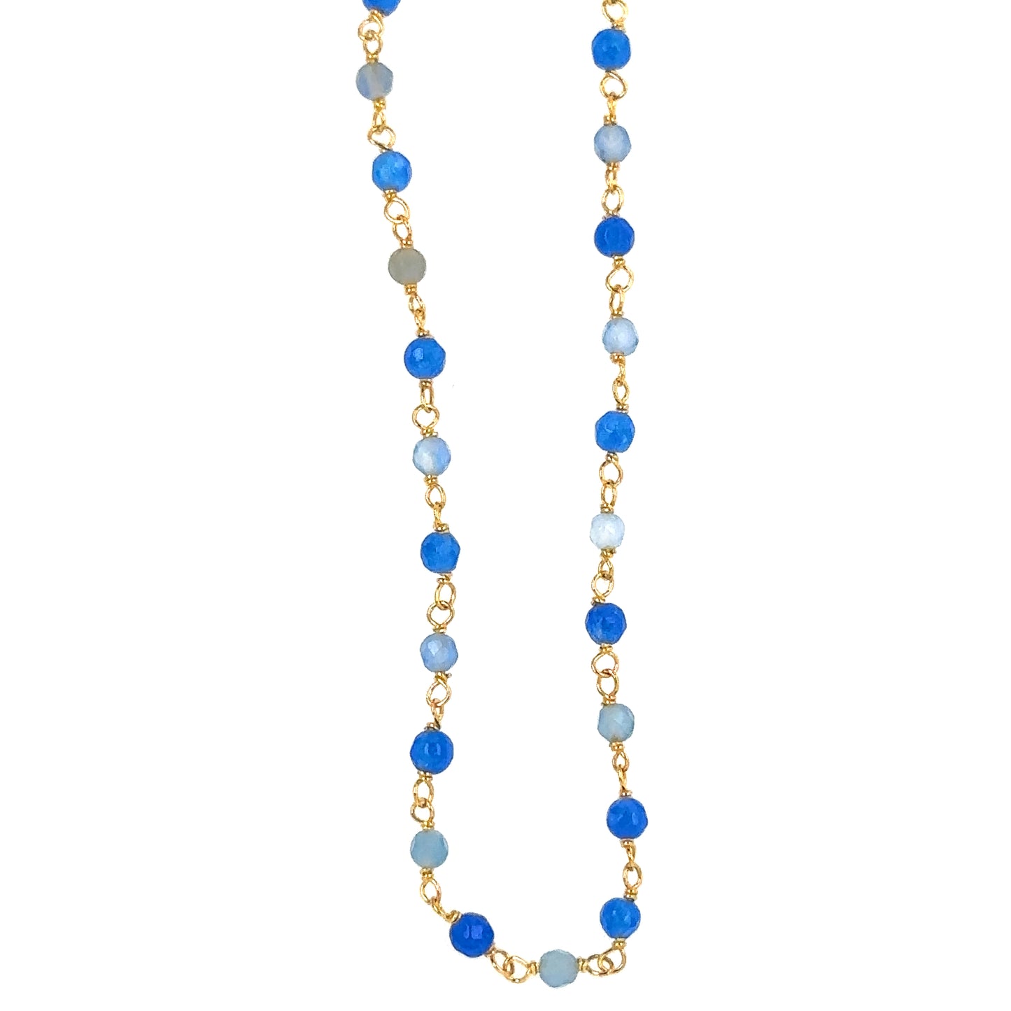 Rosary Blue Onyx Necklace