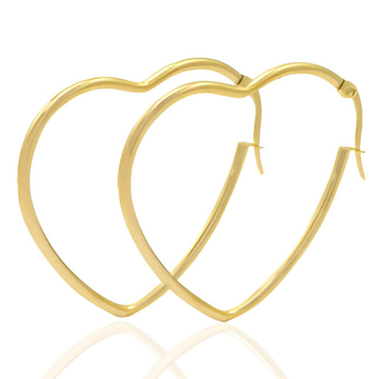 large heart hoop earrings